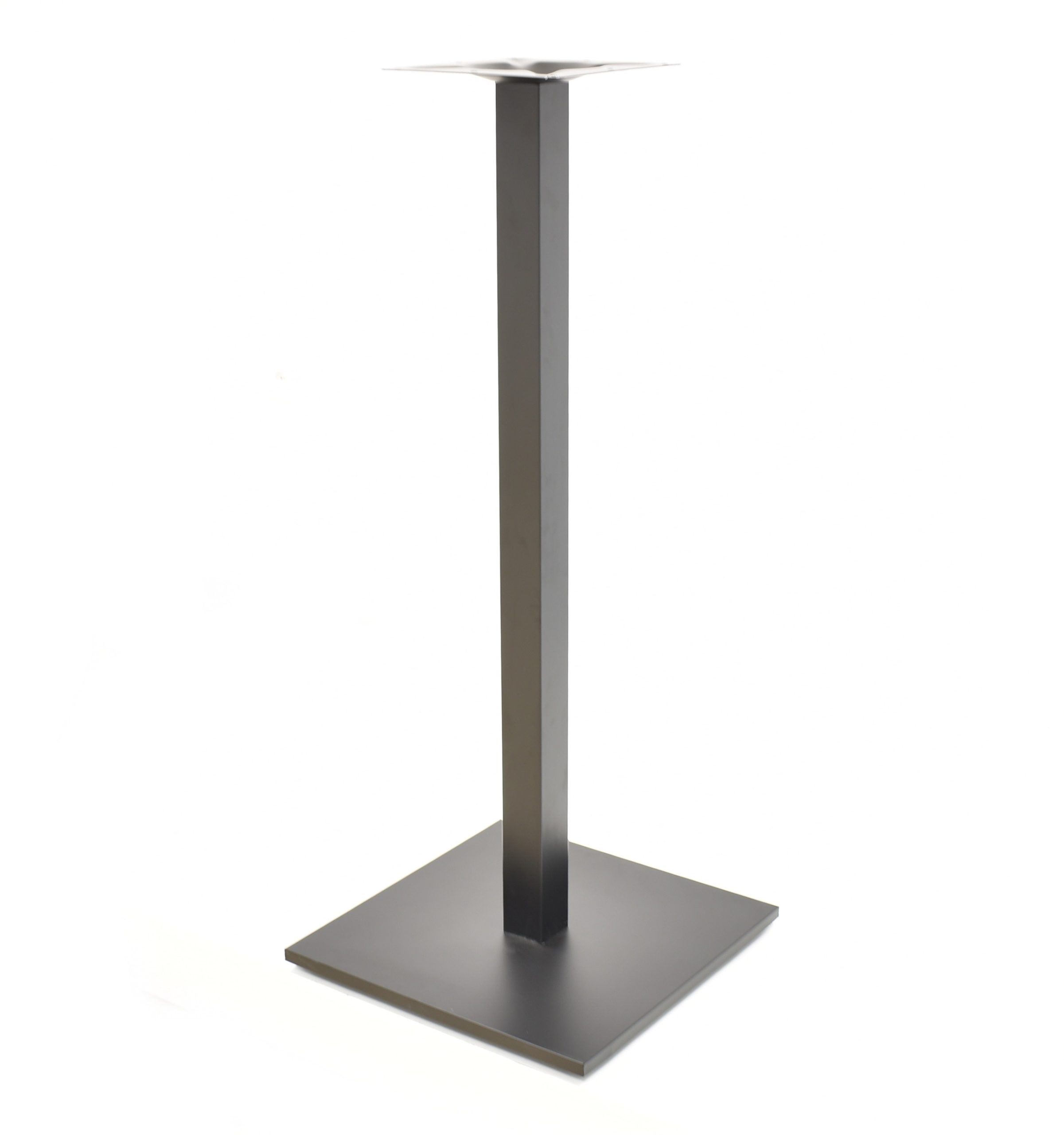 Base de mesa BEVERLY, alta, tubo cuadrado, negra, base de 45 x 45 cms, altura 110 cms