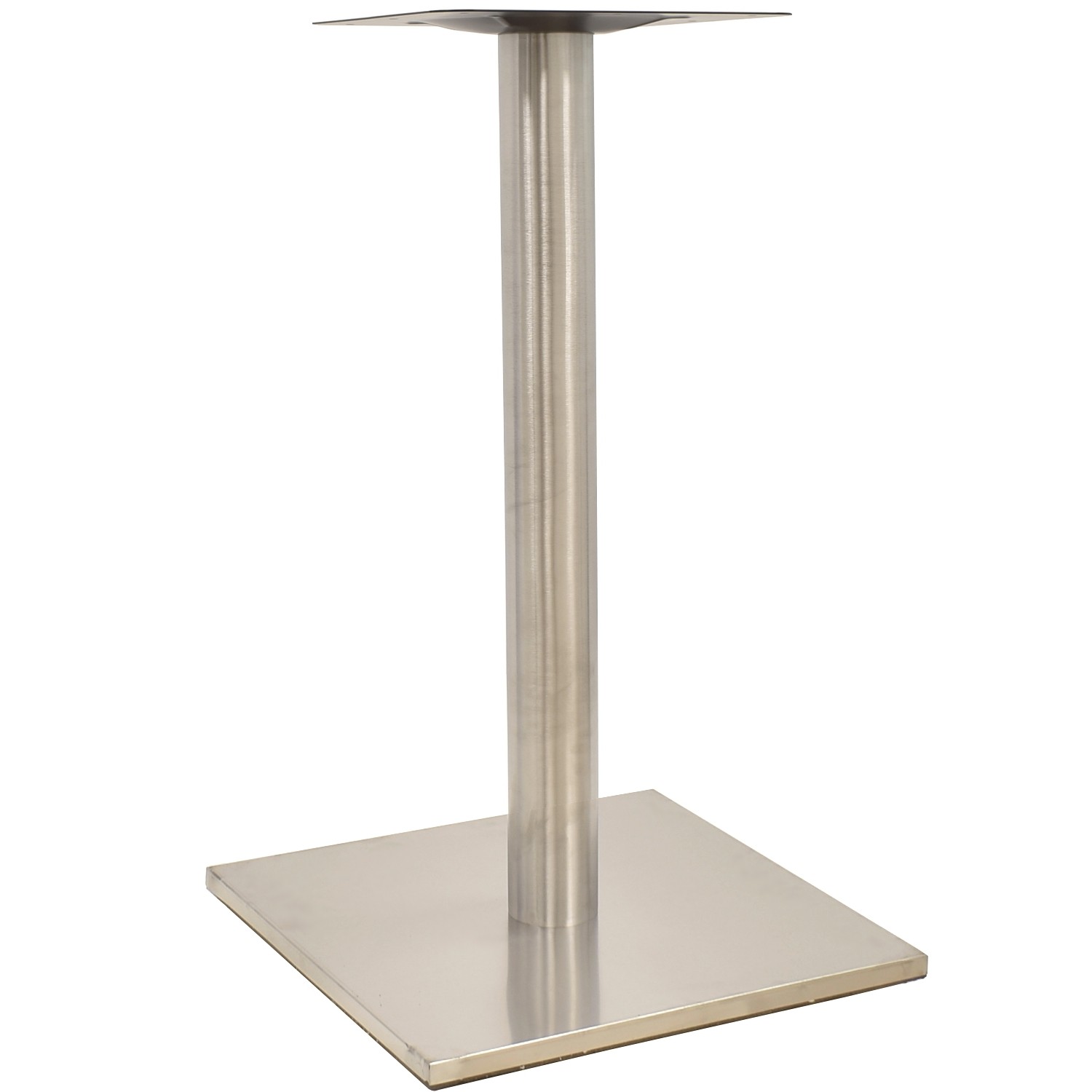 Base de mesa HAWAI, acero inoxidable, base de 45 x 45 cms, altura 72 cms