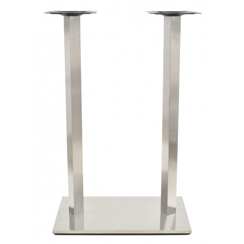 Base de mesa IPANEMA, alta, acero inoxidable, base de 70 x 40 cms, altura 110 cms