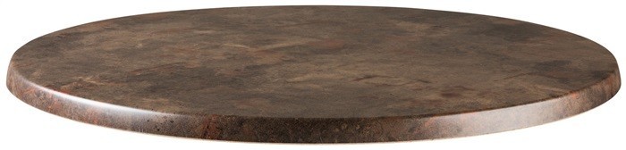 Tablero de mesa Werzalit Alemania, MARRÓN ÓXIDO 223, 70 cms de diámetro*.
