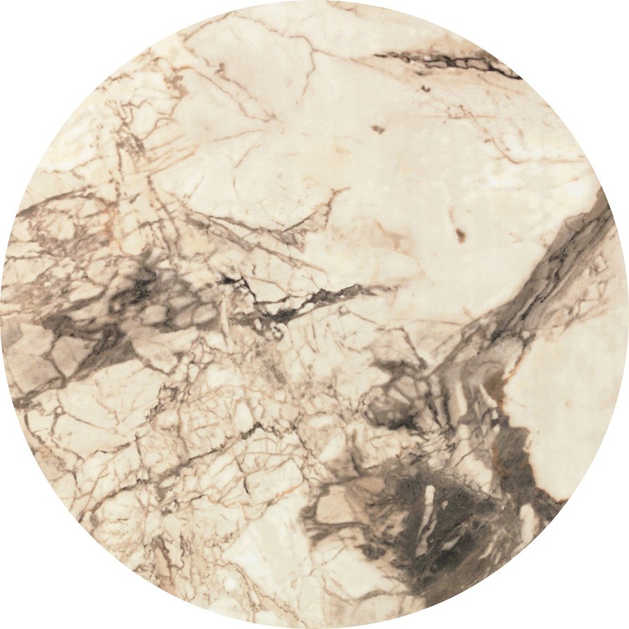 Tablero de mesa Werzalit-Sm, MARBLE ALMERIA 209, 70 cms de diámetro*.